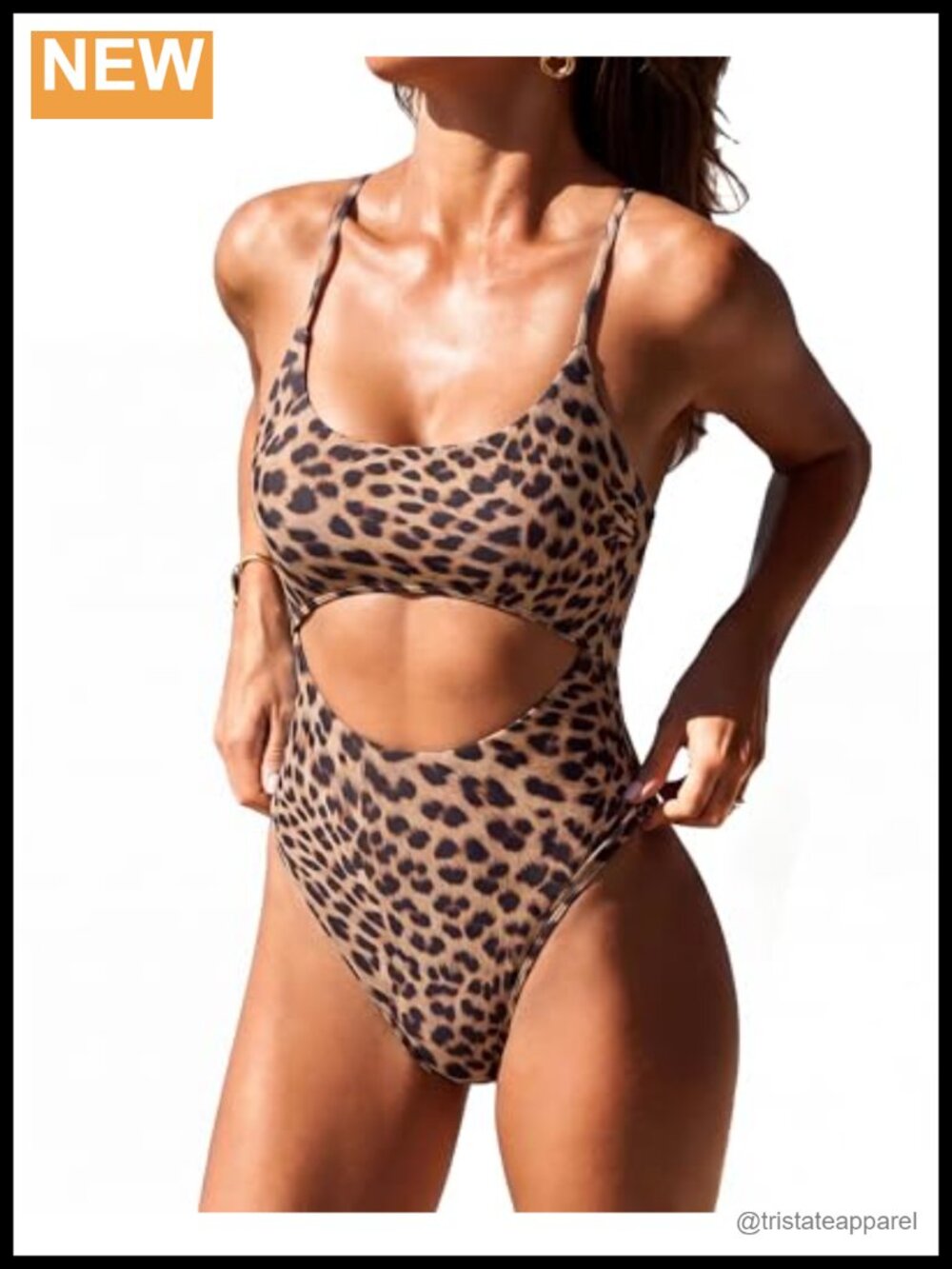 Sexy Cut Out One Piece Swimsuit Tummy Control High Cut Cheeky Monokini